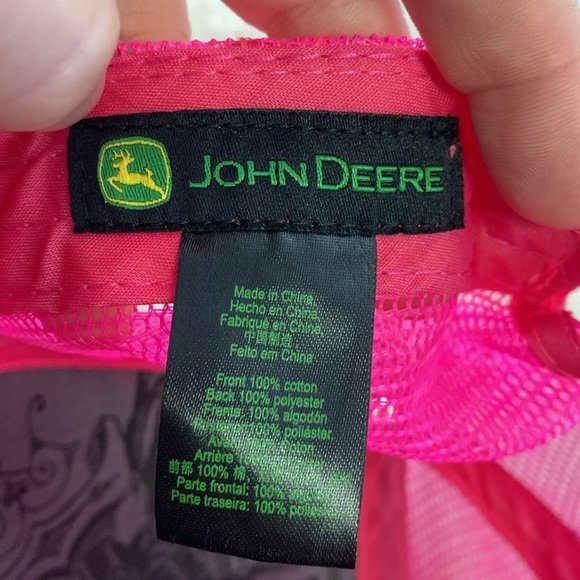 John Deere Pink/Gray Trucker Hat ONE SIZE FITS MOST - Picture 6 of 6